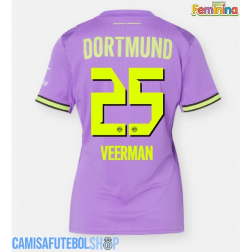 Camisa de time de futebol Borussia Dortmund Joey Veerman #25 Replicas 3º Equipamento Feminina 2026-27 Manga Curta